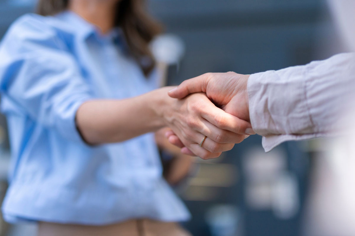 People shaking hands